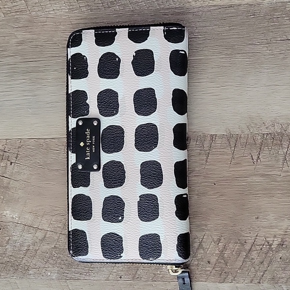 Kate Spade black / pink large continental wallet - Picture 1 of 7